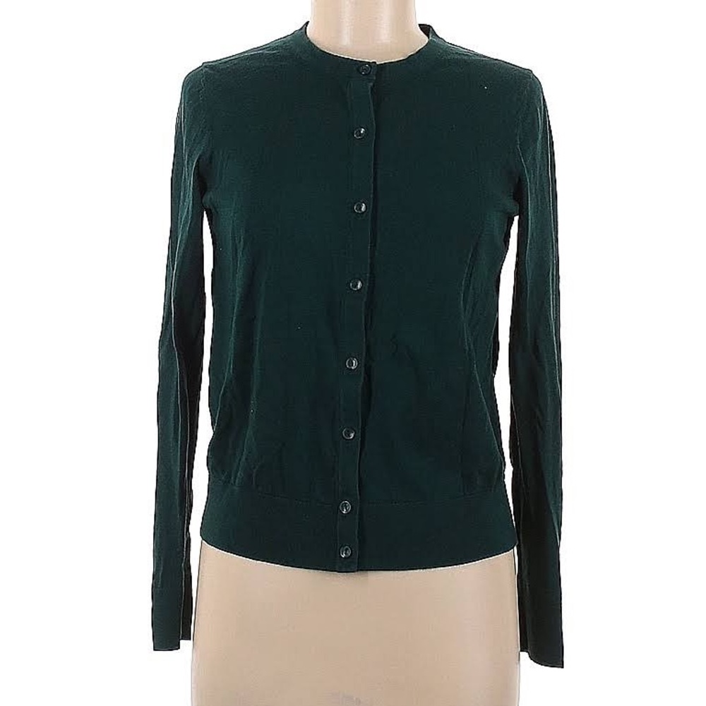 Green and off white Ann Taylor cardigan. Classic. Size small